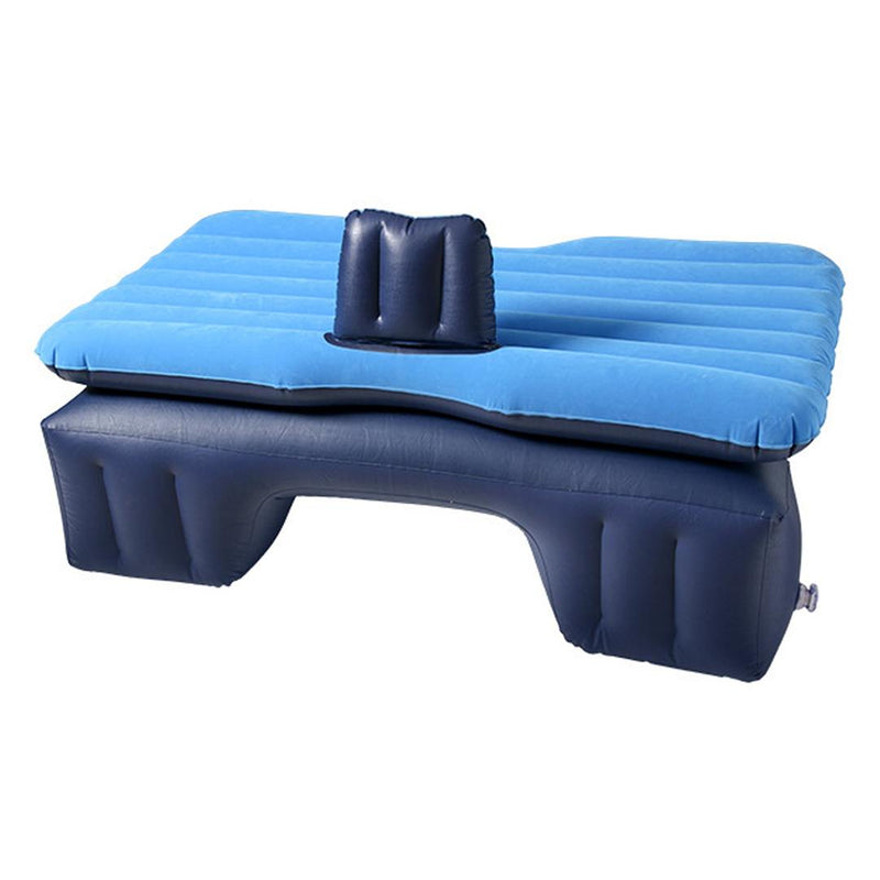 Inflatable Car Mattress Portable Travel Camping Air Bed Blue With Pump Pillows