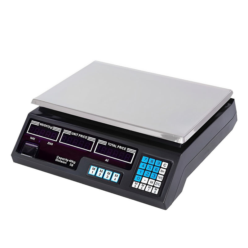 Digital Commercial Kitchen Scale Stainless Steel 40kg/5g Double-Sided Display