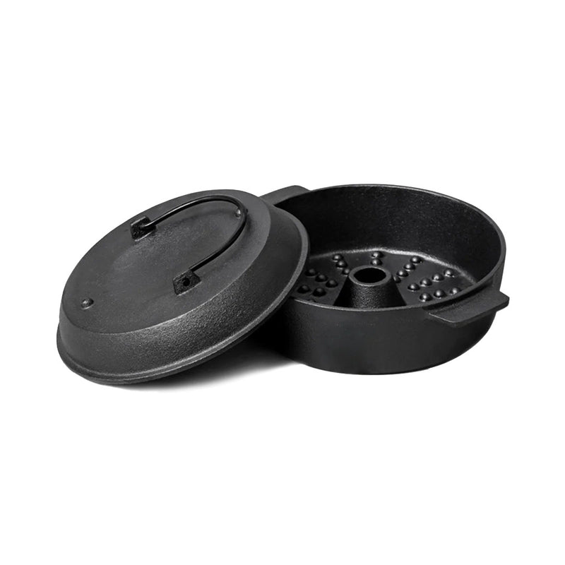 28cm Cast Iron Dutch Oven Pot Lid Pre-Seasoned Non-Stick Multipurpose Cooking