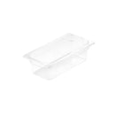 100mm Clear Gastronorm GN Pan 1/3 Food Tray Polycarbonate Dishwasher Safe