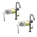 2X Silver Aluminum Kitchen Sink Organizer Soap Sponge Caddy Rack Storage Drainer