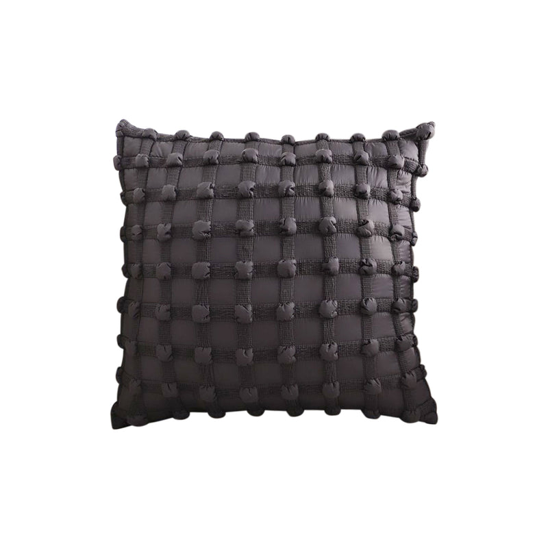 50cm Black Velvet Square Throw Pillow Plush Cushion Modern Style Decor
