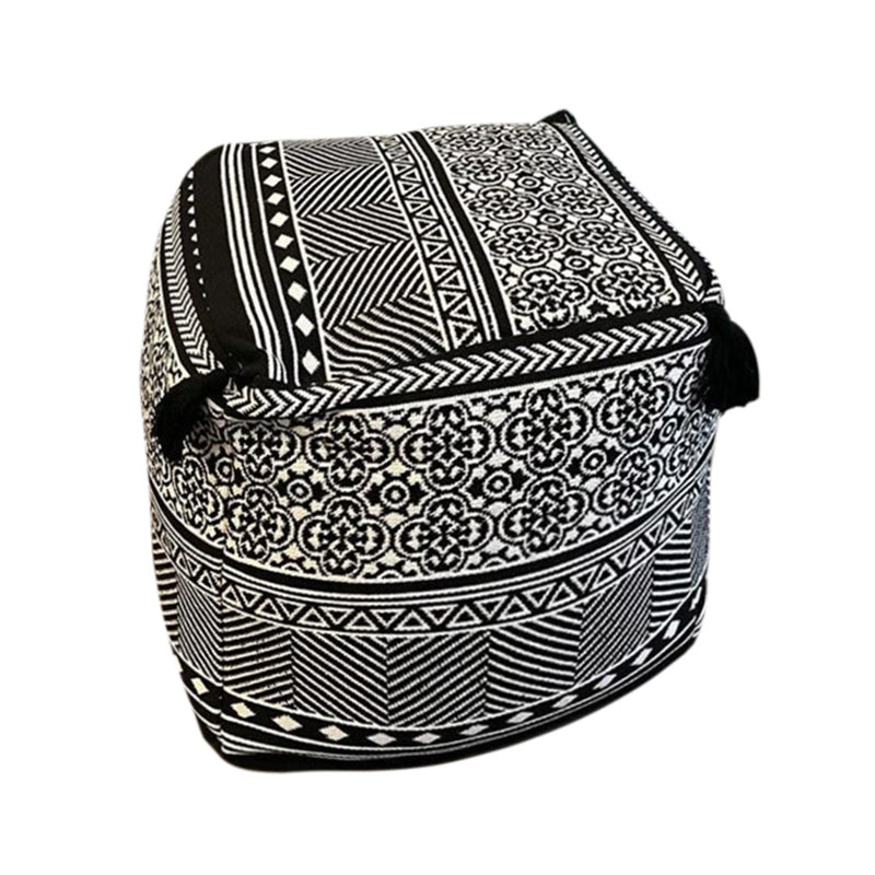 Pouf Cushion Polyester 42cm EPP Particle Insert Plush Beige