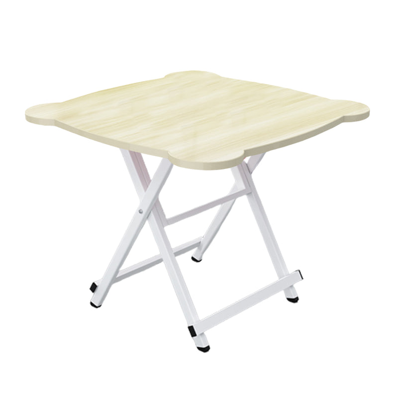 White Cat Ear Folding Table Mdf Iron Legs 60x60x70cm Portable Indoor Outdoor
