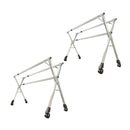 2X Portable Clothes Drying Rack 200cm Stainless Steel Foldable With Wheels