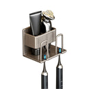 15cm Aluminum Wall Mounted Bathroom Storage Organizer Space Saving Gray Shelf