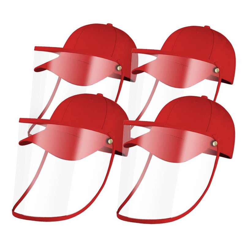 4X Kids Protective Hat Full Face Tpu Shield Anti Fog Cotton 26cmx35cm Red