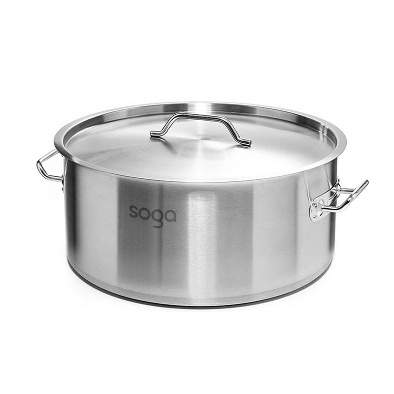 Stock Pot 32L Thick 18/10 Stainless Steel Heavy Duty Commercial Grade Durable