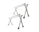 2X Portable Standing Clothes Drying Rack 2.4m Foldable Indoor Outdoor Silver