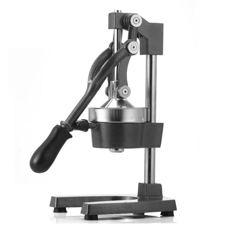 Commercial Cast Iron Manual Juicer 304 Stainless Steel Cone Matte Black Cup