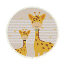 120cm Round Non-Slip Cartoon Animal Flannel Rug Soft Durable Multicolor Carpet