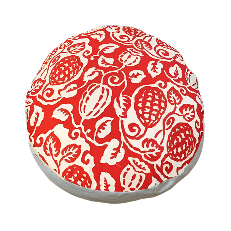45x45x18cm Red Polyester Cotton Floor Pouf Cushion EPP Particle Insert
