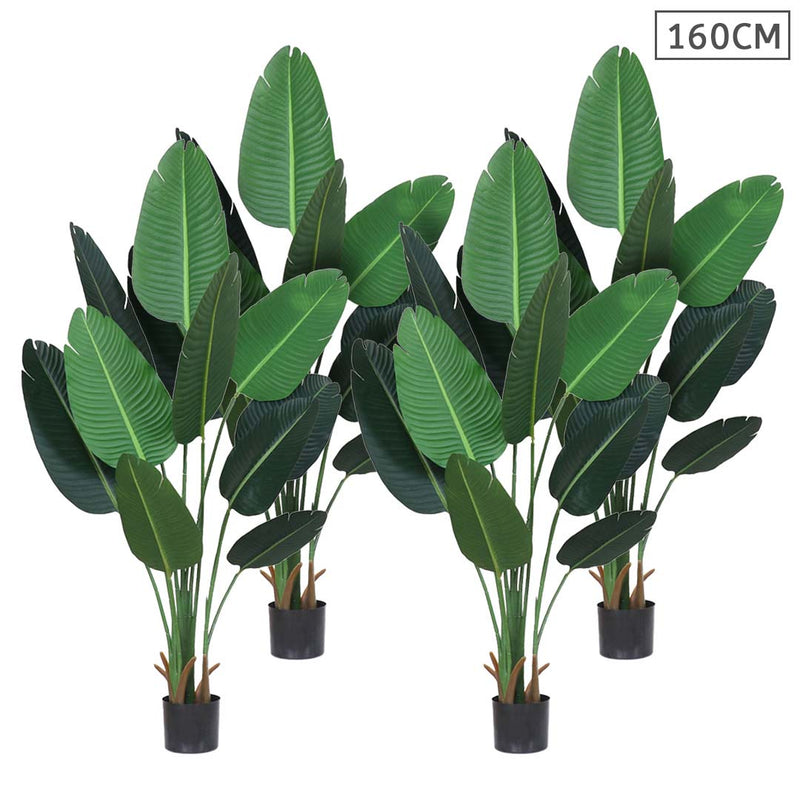 4X 160cm Artificial Realistic Indoor Potted Banana Plant Green
