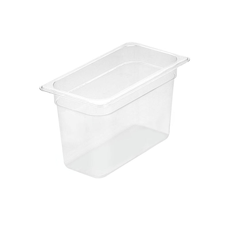 Gastronorm 1/3 Pan Polycarbonate Dishwasher Safe Clear 200mm Deep 32.5x17.5x20cm