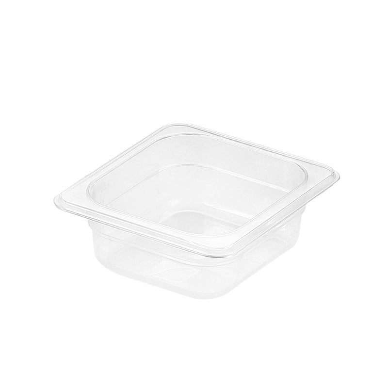65mm Clear Polycarbonate Gastronorm Pan 1/6 Gn Food Tray 17.5x16x6.5cm