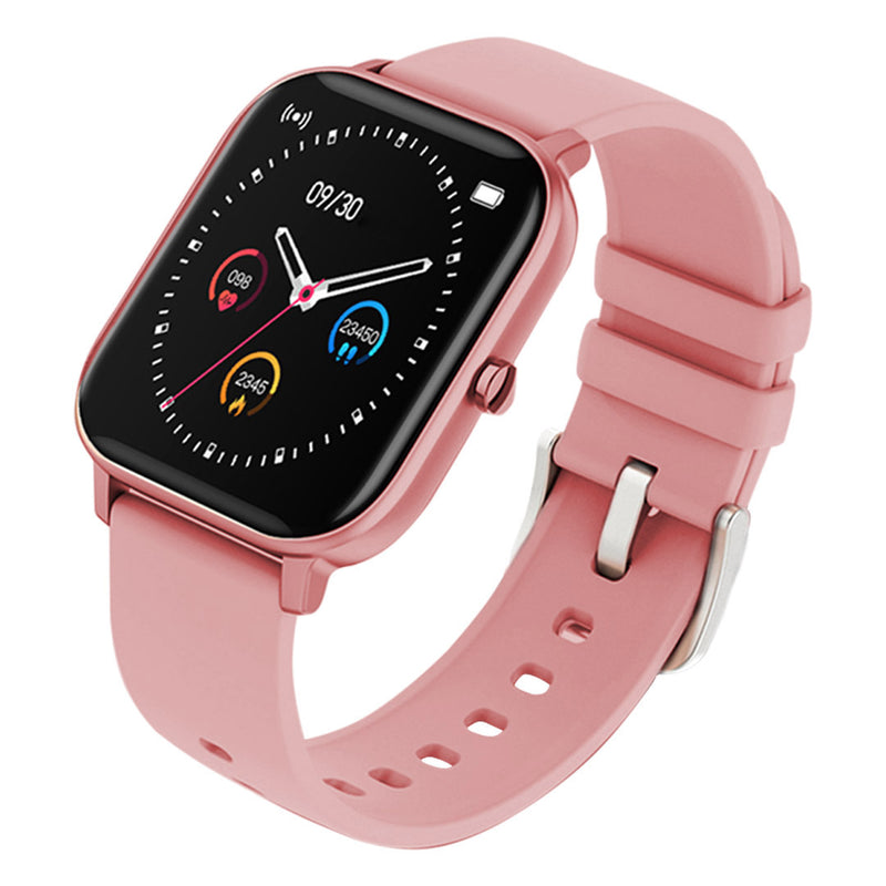 Waterproof Fitness Smart Watch 1.4 Inch Screen Heart Rate Monitor Pink P8