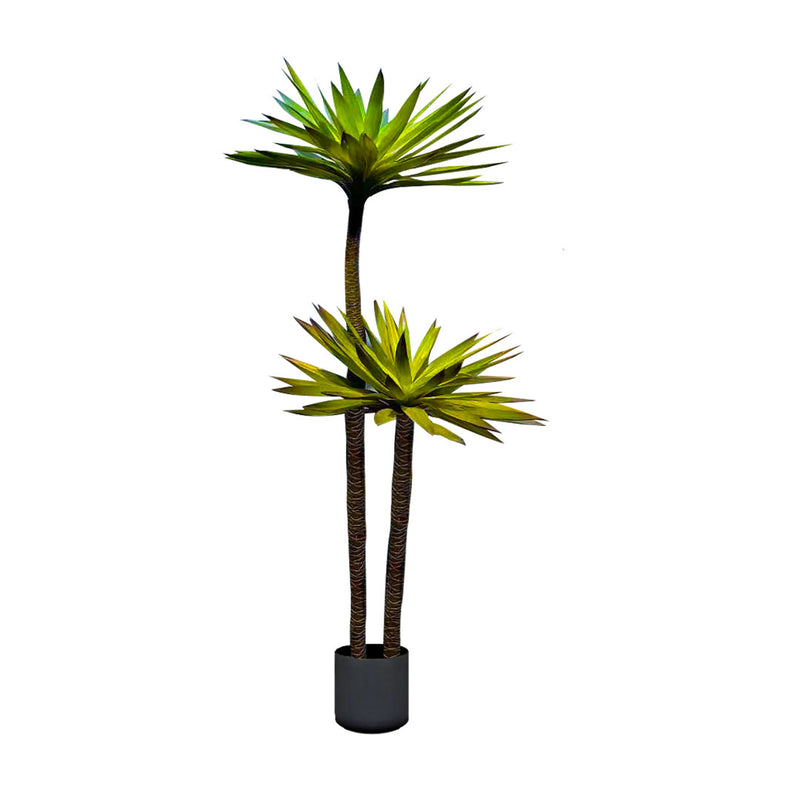 150cm Yucca Artificial Tree Polyurethane Polyethylene Plastic 2 Branches Green