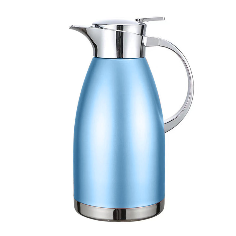 1.8L 3 Layer Vacuum Insulated Stainless Steel Flask Blue Leak Proof Wide Mouth