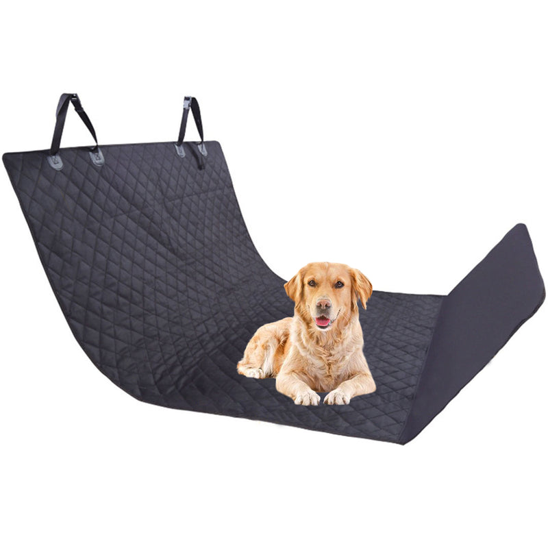 Pet Car Trunk Mat Quilted Cloth Waterproof Non Slip Black 44x106x51x132cm