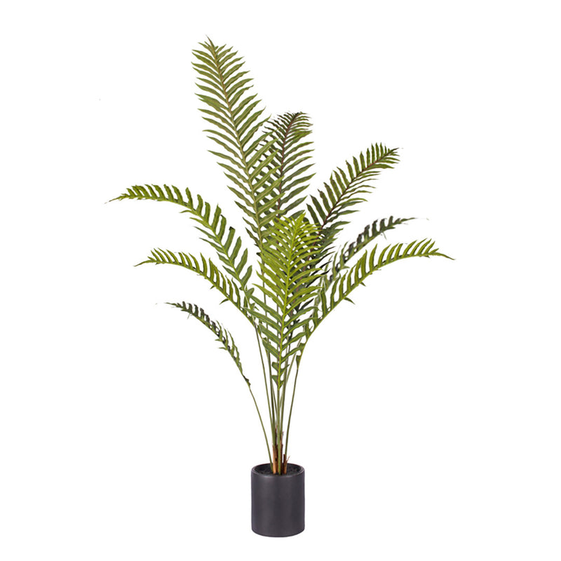 Artificial Areca Palm 160cm Green Indoor Plant With Black Cement Pot