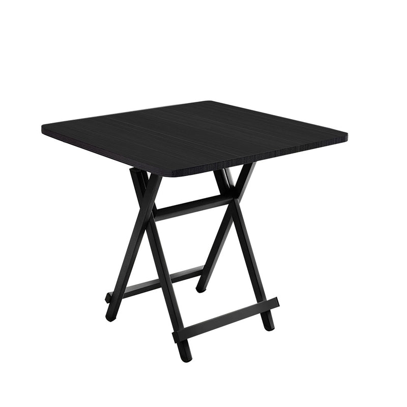 Black Portable Folding Dining Table MDF 60x60cm Space Saving Home Decor