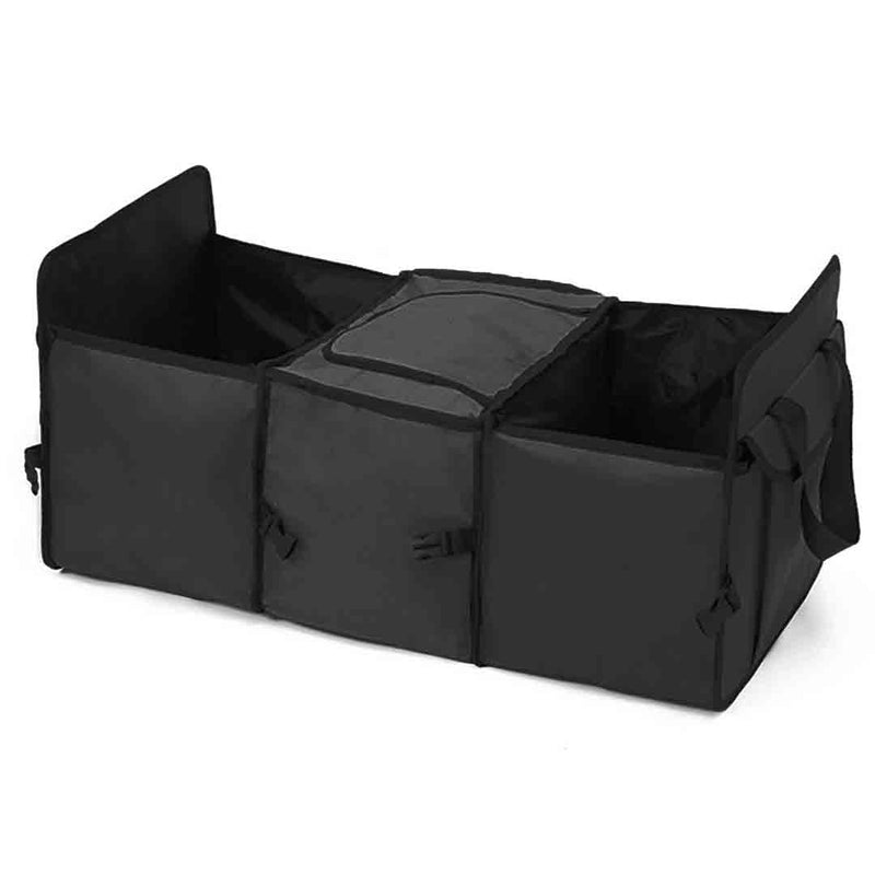 Car Folding Storage Box Waterproof 600D Oxford Cloth Organizer Black 60x31x28cm