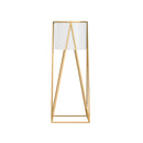 Gold Metal Plant Stand 70cm With White Pot Holder Indoor Corner Display Rack