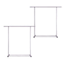 2X Stainless Steel Floor-Standing Clothes Rack 180cm Durable Space-Saving Storage
