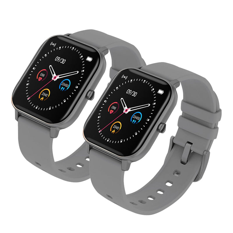 2X Waterproof Fitness Smart Watch Heart Rate Monitor 1.4in Display Grey