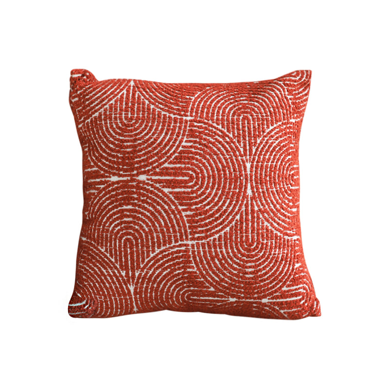 50x50x18cm Burgundy Throw Pillow Polyester Cotton Plush Corded Indoor Outdoor
