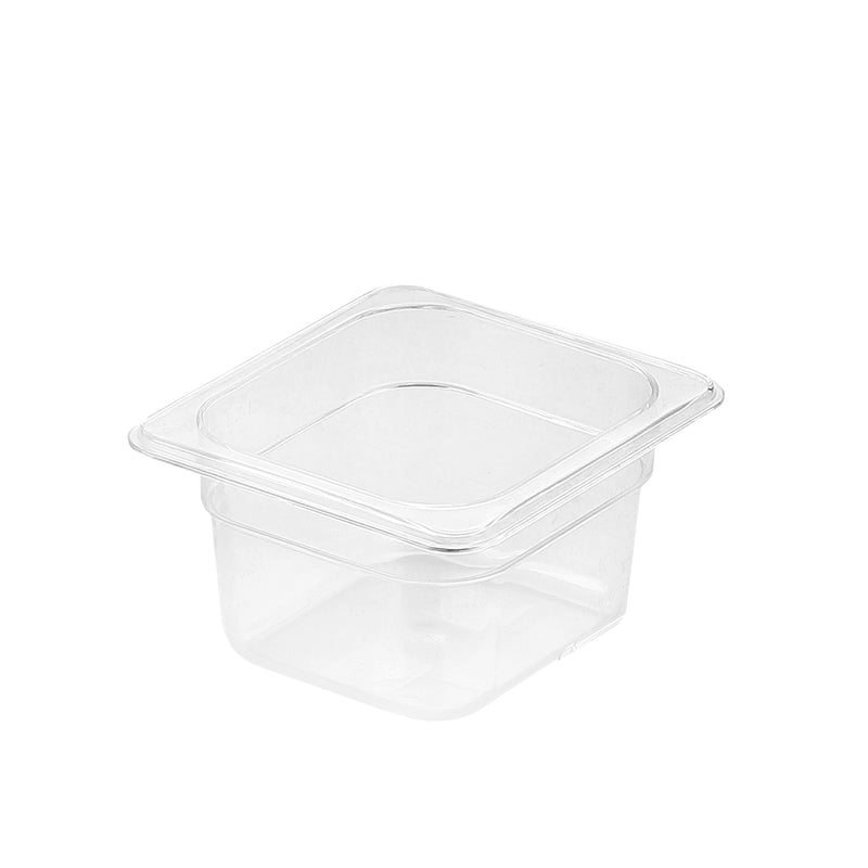 Gastronorm Gn Pan Polycarbonate 1/6 100mm Clear 17.5x16x10cm