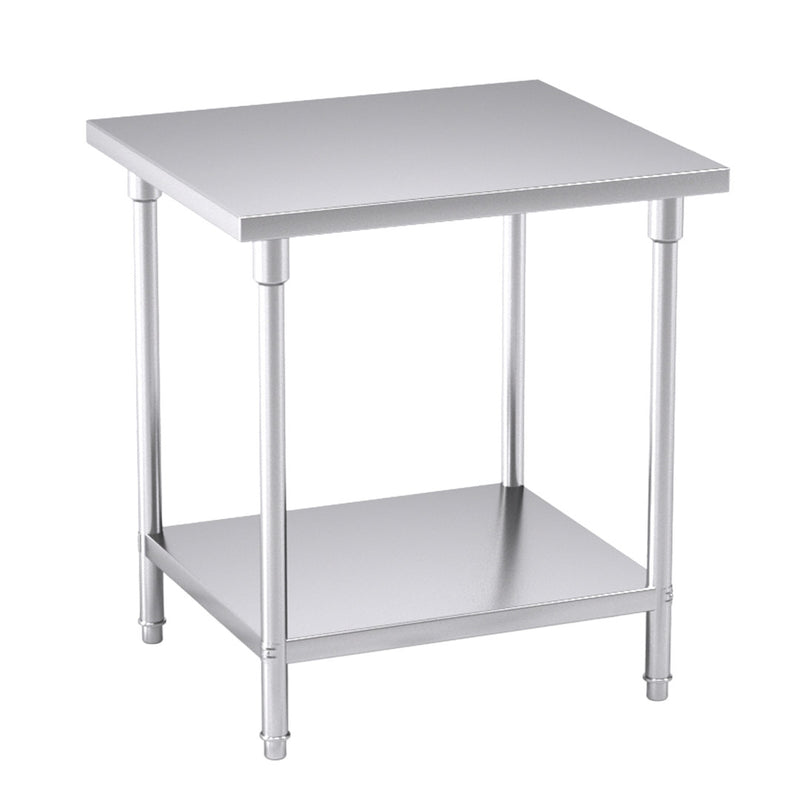Commercial Stainless Steel Prep Work Bench Heavy Duty with Shelf 80x70x85cm