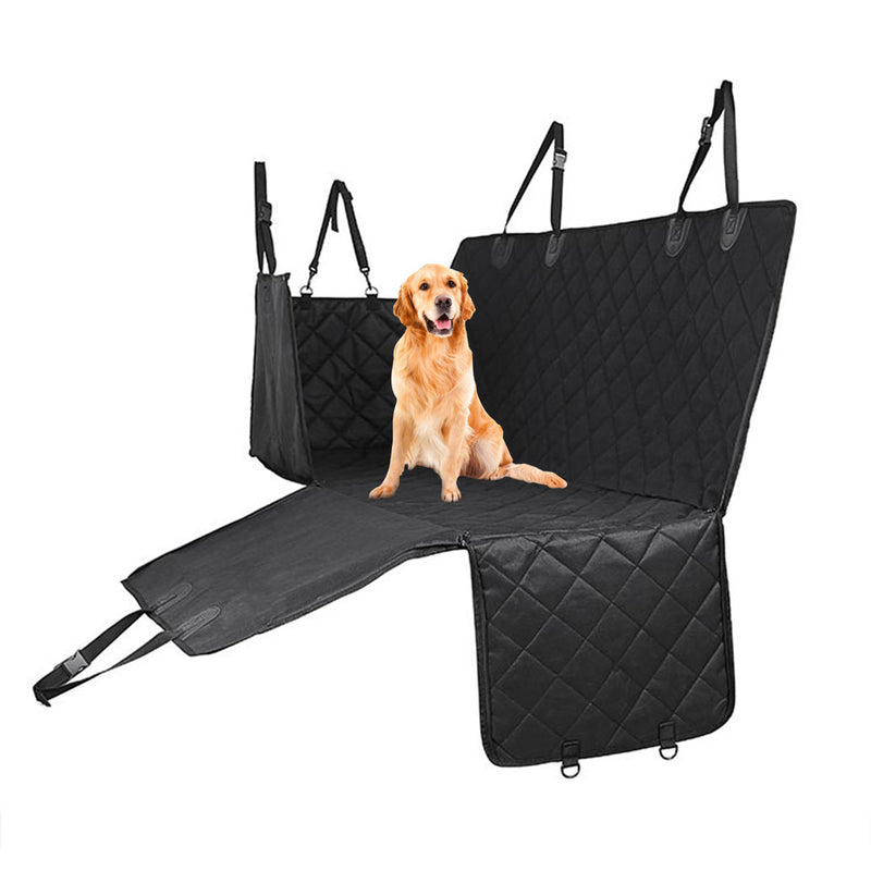 Waterproof Dog Car Seat Cover 600D Oxford Non-Slip Protector 145x135cm Black