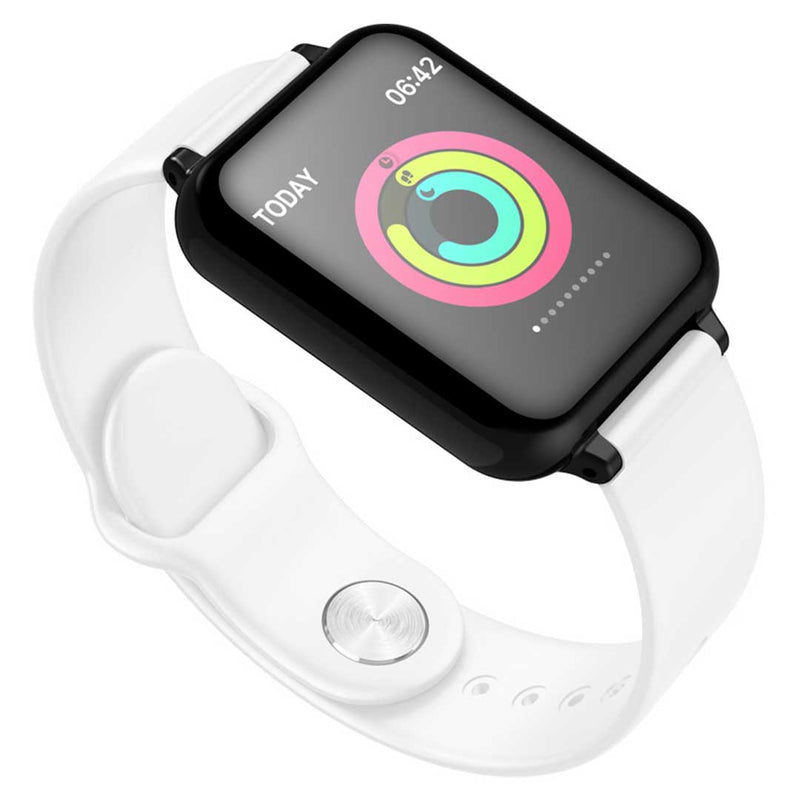Waterproof Smart Fitness Watch Heart Rate Tracker White 1.3 Inch IPS Display