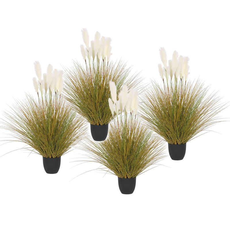 4X 137cm Artificial Potted Bulrush Grass Realistic Indoor Plant Natural Green