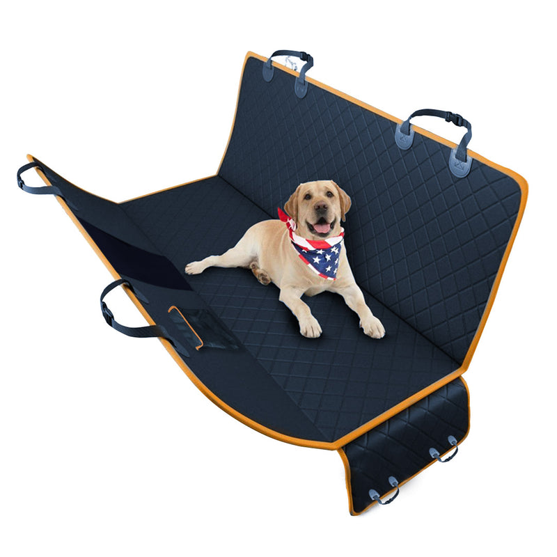 Oxford Cloth Waterproof Dog Car Seat Cover Protector Black Nonslip 135x145cm