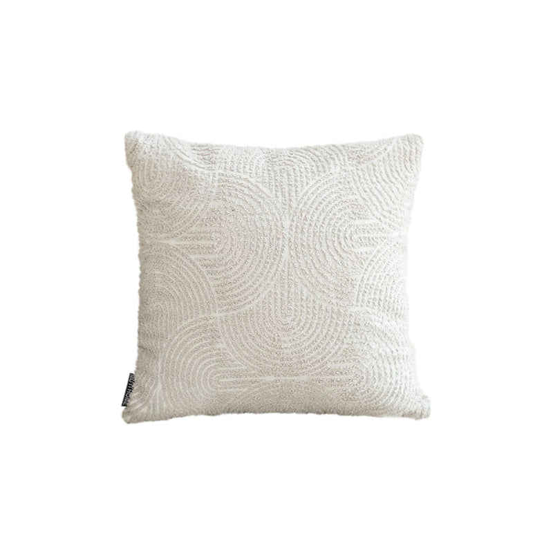 Decorative Square Throw Pillow Velvet Polyester 45x45cm 15cm Thick Gray Plush