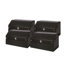 4X Leather Car Boot Trunk Organizer Foldable Storage Box with Lock Black 56cm