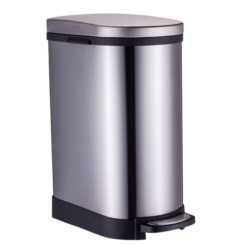 Pedal Bin Stainless Steel 10L Foot Operated Soft Close Removable Liner