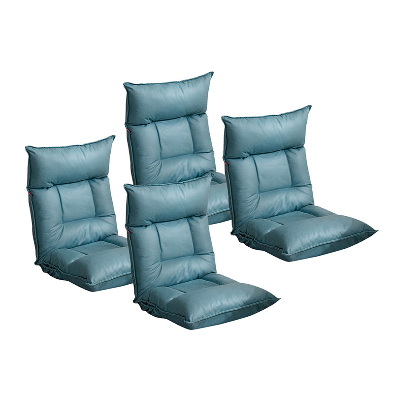 4X Green Lounge Recliner Lazy Sofa Bed Air Leather Collapsible Backrest Seat