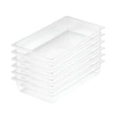 100mm Clear Gastronorm GN Pan Set of 6 Polycarbonate Food Tray Dishwasher Safe