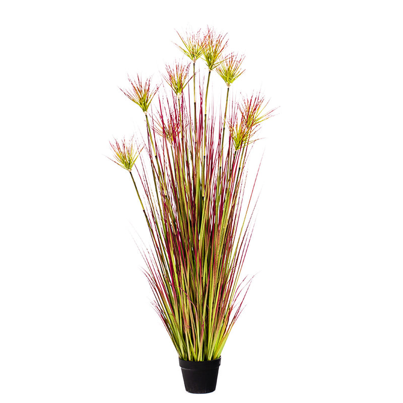 150cm Purple Red Artificial Potted Papyrus Plant Realistic Indoor Outdoor Decor