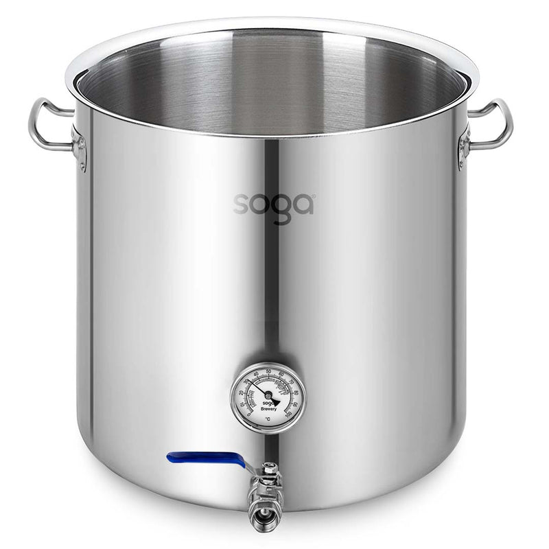 304 Stainless Steel Brew Kettle 98L 50x50cm No Lid Beer Valve