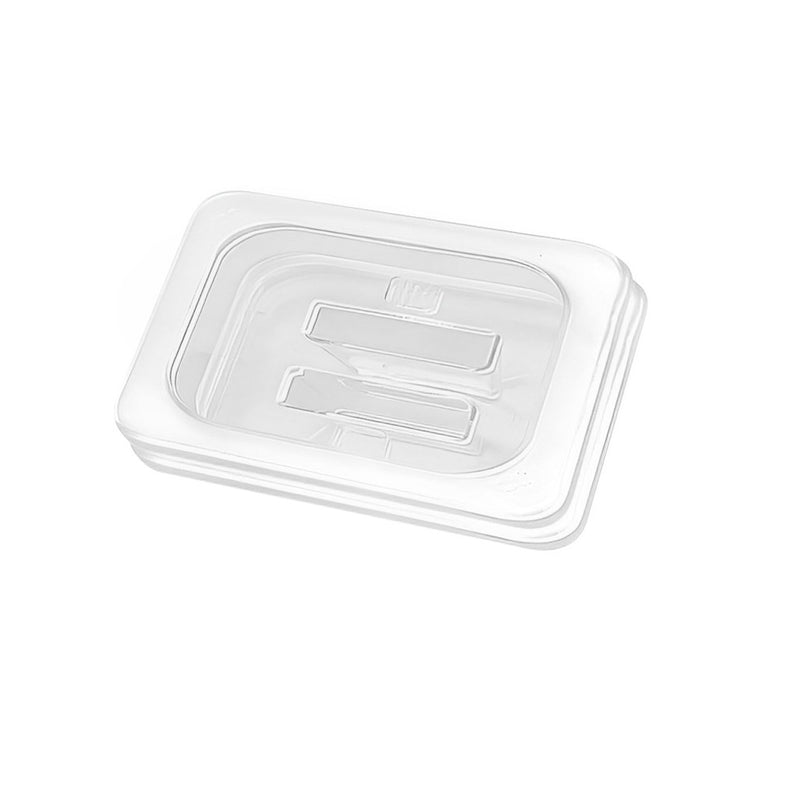 Clear Polycarbonate 1/6 GN Food Tray Lid Set of 2 Dishwasher Safe 26.5x16cm