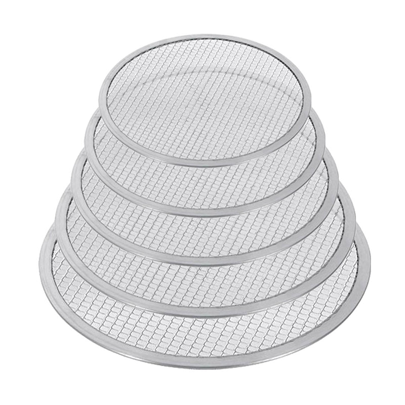 5X Seamless Aluminium Pizza Screen Baking Pan Set Commercial Heavy Duty