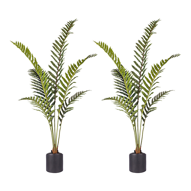 2X 150cm Artificial Hares Foot Fern Polyethylene Green Indoor Plant Realistic