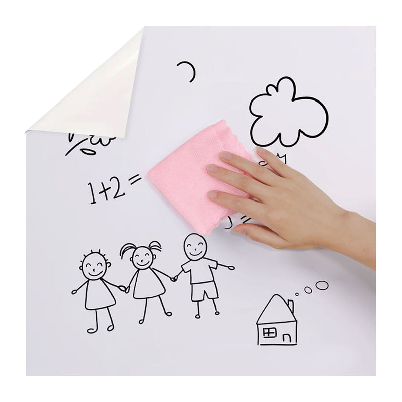 Clear Dry Erase Adhesive Plastic Whiteboard 60x500cm Transparent Wall Sticker
