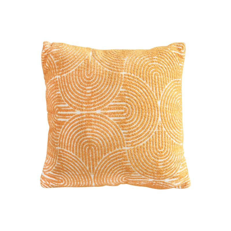 Throw Pillow Polyester Fiber Cotton Blend 50x50x18cm Plush Large Mustard Yellow