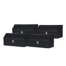 4X Leather Car Boot Organizer Box Foldable Portable Storage With Lock Black