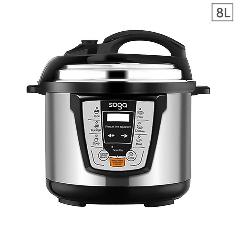Electric Pressure Cooker 8L 1600W Stainless Steel Nonstick Inner Pot One Touch